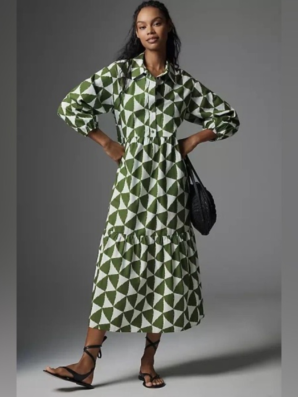 Maeve by Anthropologie Bettina Tiered Shirt Dress (Like New)